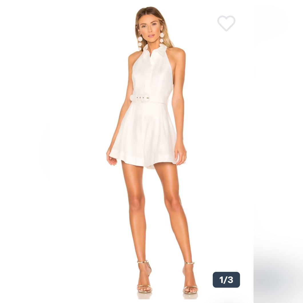Zimmermann Primrose Halterneck Linen Playsuit Size 0